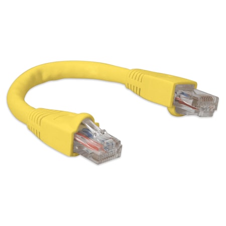 Add-On 6IN RJ-45 MALE TO RJ-45 MALE CAT6A STRAIGHT YELLOW UTP COPPER PVC PATC ADD-0-5FCAT6A-YW